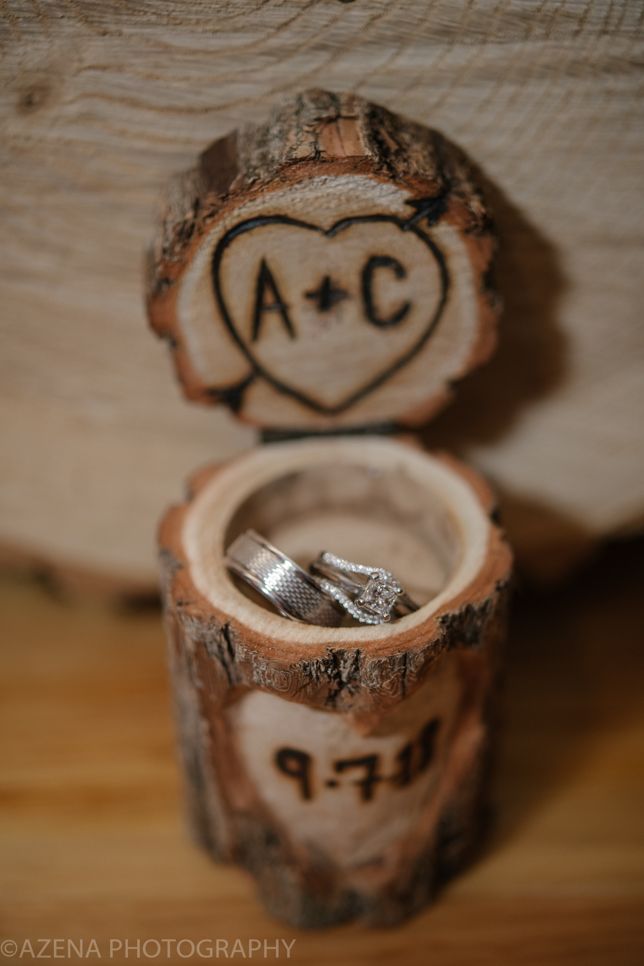 personalized hand carved wedding ring box
