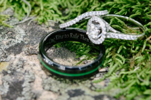 Groom's wedding ring engraved