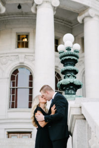 formal engagement session at wisconsin state capitol
