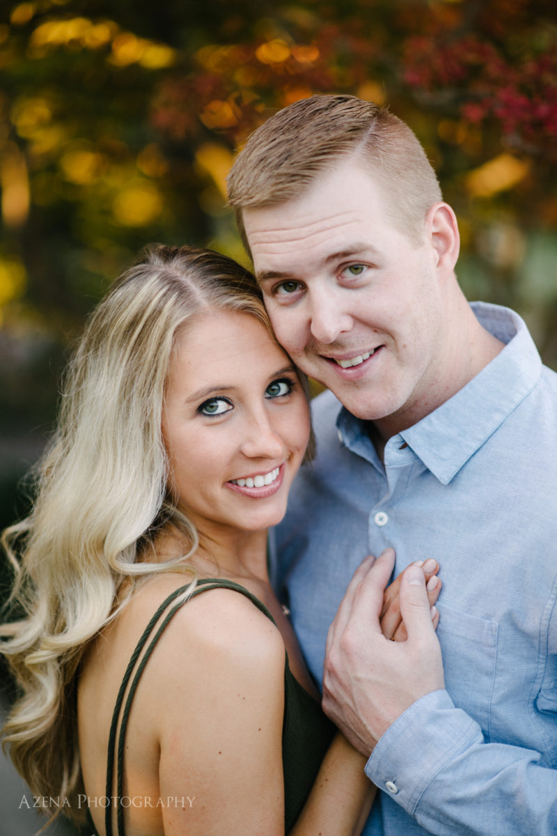 engagement session at Allen centennial gardens in Madison, WI