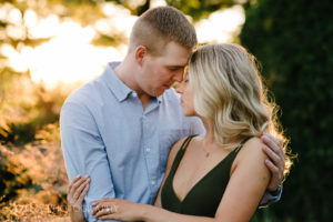 Sunset engagement session at Allen centennial gardens in Madison, WI