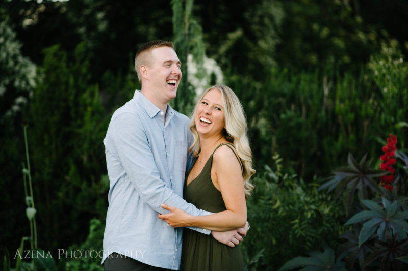 Engagement session at Allen centennial gardens in Madison, WI