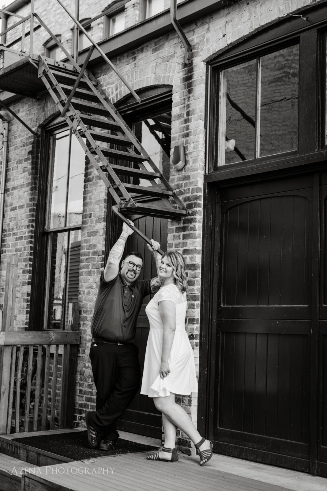 Black and White engagement photos