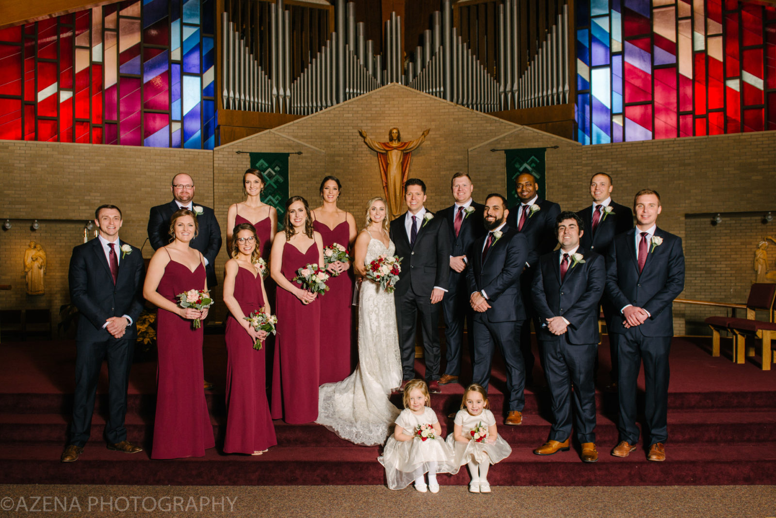 Wedding Party Church Photo