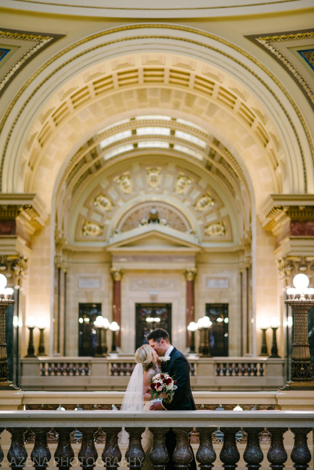 Bride and Groom inside the Capitol