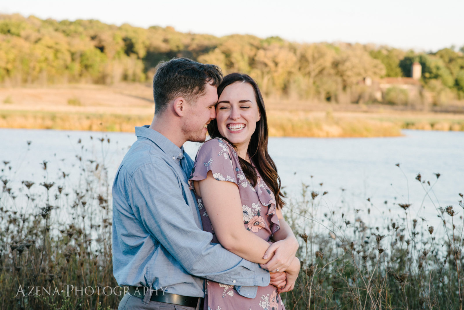 fall outdoor engagement session