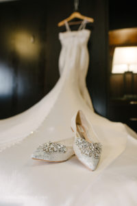 Vera's House of Bridals Wedding Dress with Badgley Mischka Shoes