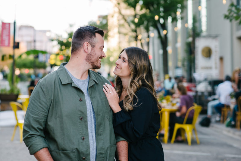 engagement photos in downtown madison